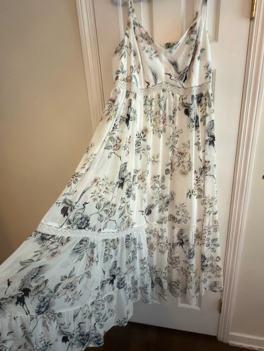 torrid Maxi Dress with Botanical & Crane Print - Picture 3 of 6